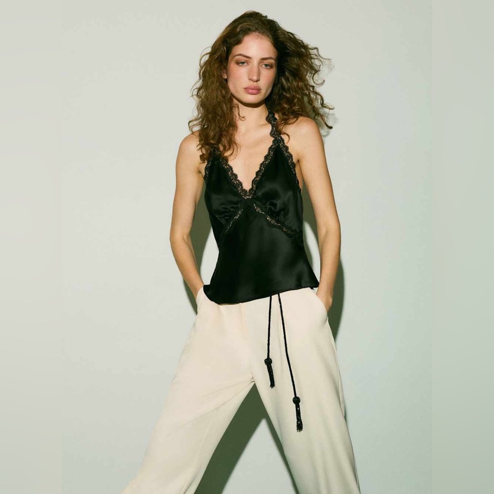 Reformation Monica silk halter - size m